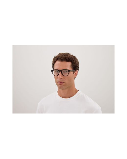 Gucci Black Gg2083O 002 Optical Frames Acetate Transparent Round for men