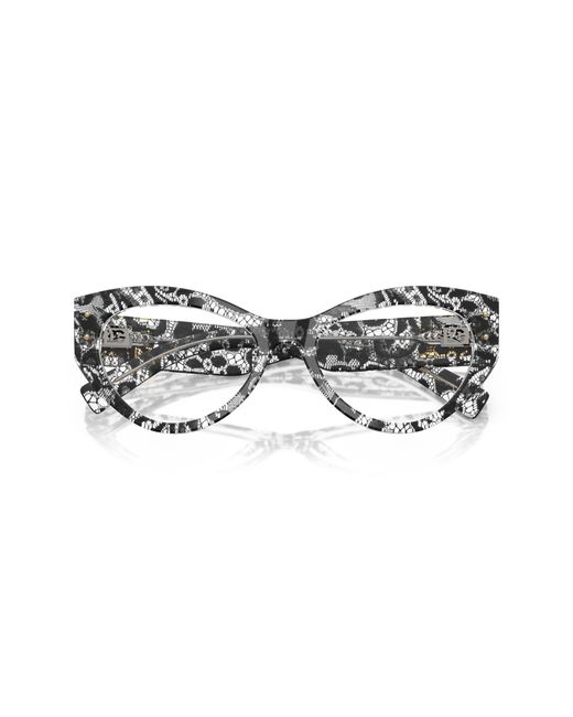 Dolce & Gabbana Black Dg3403 3287 Optical Frames Acetate Transparent Cat Eye Normal