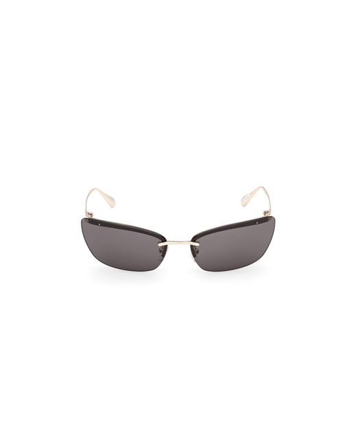 MAX&Co. Black Mo0150 32A Sunglasses Metal Smoke Butterfly Normal
