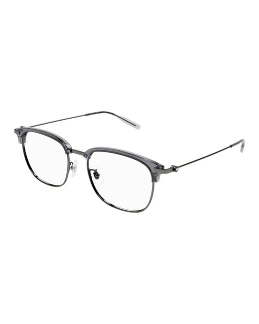 Montblanc Black Mb0316Oa 003 Optical Frames Acetate Transparent Squared for men