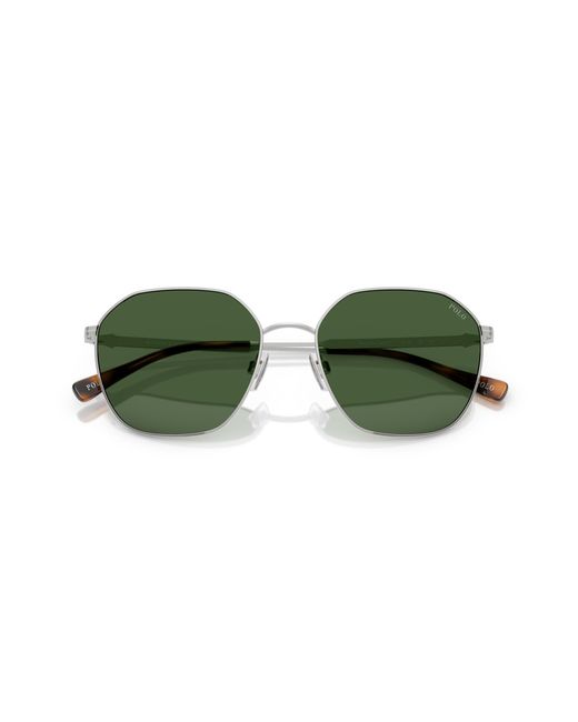 Polo Ralph Lauren Green Ph3160 942371 Sunglasses Metal Geometric Normal for men