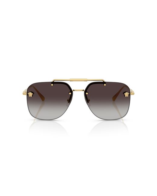 Versace Black Ve2296 100284 Sunglasses Metal Squared Normal Nuanced