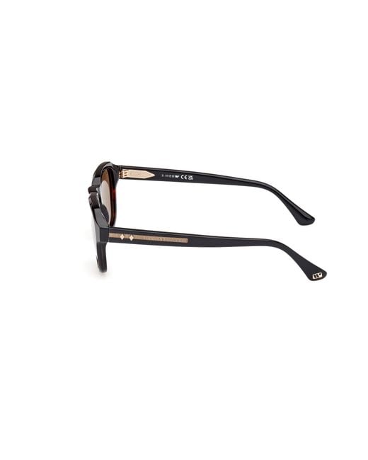 Web Black We0370 56J Sunglasses Acetate Round Normal for men