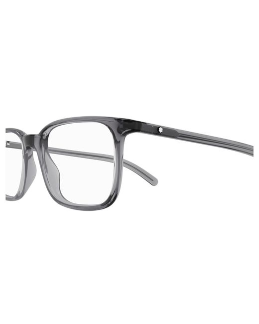 Montblanc Black Mb0328O 002 Optical Frames Transparent Squared for men
