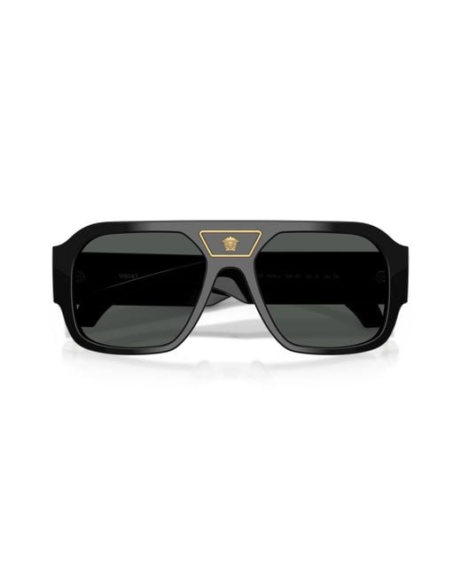 Versace Black Ve4508U Gb1/87 Sunglasses Acetate Squared Normal for men