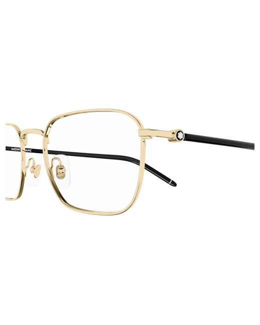 Montblanc Black Mb0369O 001 Optical Frames Metal Transparent Squared for men