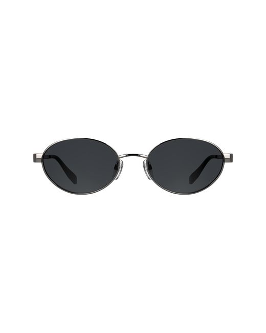 Karl Lagerfeld Black Kl366S 021 Sunglasses Metal Smoke Round Normal