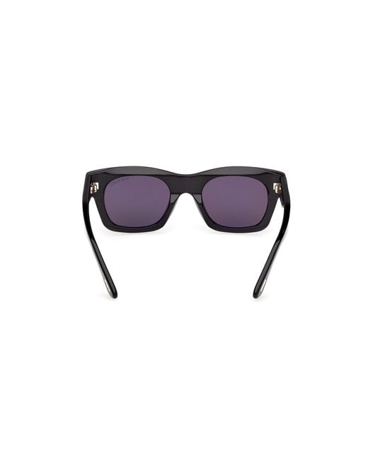 Tom Ford Black Ft1314 Emma-02 01A Sunglasses Acetate Smoke Squared Normal