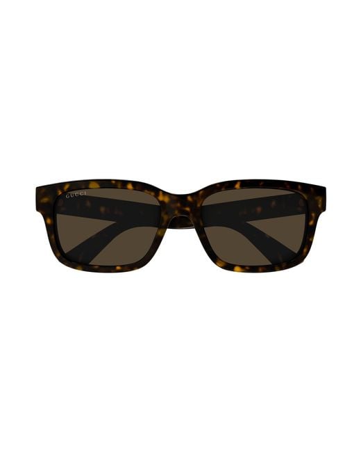 Gucci Black Gg1583S 002 Sunglasses Injected Squared for men