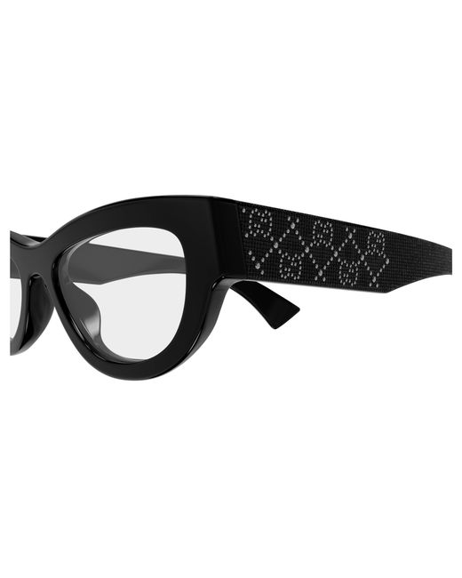 Gucci Black Gg1836O 004 Optical Frames Acetate Transparent Cat Eye