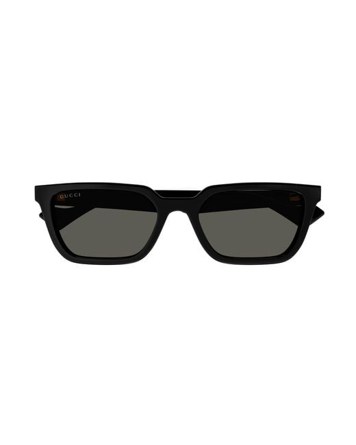 Gucci Black Gg1539S 001 Sunglasses Injected Squared for men