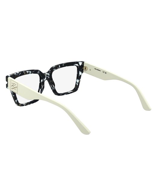 Karl Lagerfeld Black Kl6196 016 Optical Frames Acetate Squared Normal