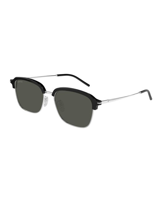 Gucci Black Gg1733Sk 001 Sunglasses Metal Round for men