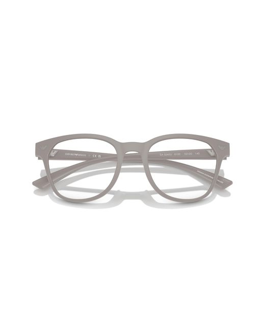 Emporio Armani Black Ea3240U 6100 Optical Frames Injected Transparent Pantos Normal for men