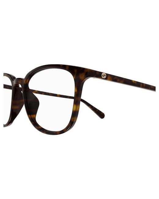 Gucci Black Gg1230Oa 001 Optical Frames Plastic Squared for men