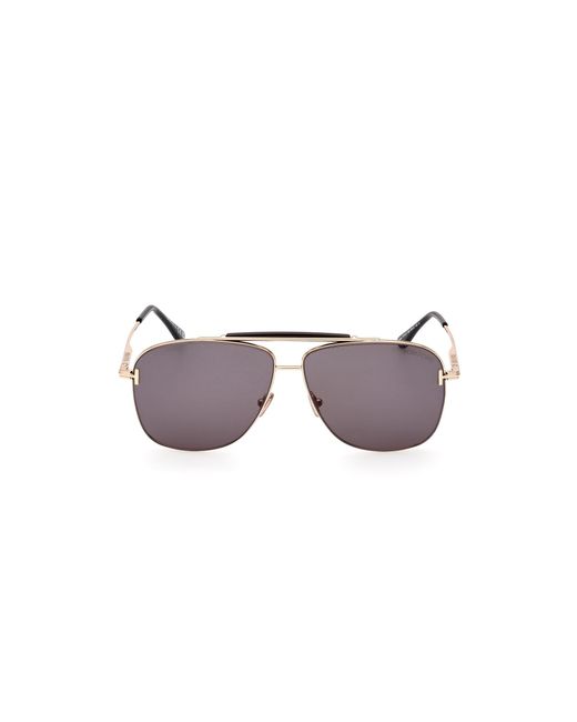 Tom Ford Black Ft1017 Jaden 28A Sunglasses Metal Squared Normal for men