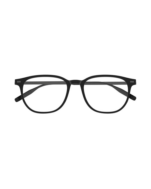 Montblanc Black Mb0448Oa 001 Optical Frames Injected Transparent Round for men