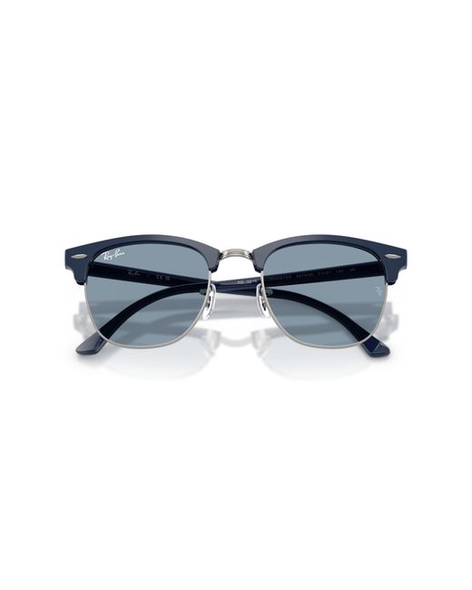 Ray-Ban Black Rb3016f Clubmaster Low Bridge Fit Square Sunglasses