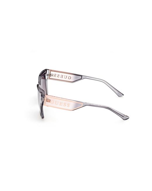 Guess Black Gu7818 20B Sunglasses Injected Smoke Squared Normal Shaded