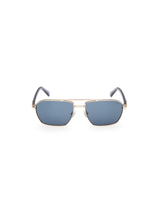 Guess Blue Gu00301 32V Sunglasses Metal Squared Normal for men