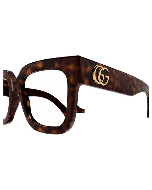 Gucci Black Gg1549O 002 Optical Frames Acetate Transparent Squared