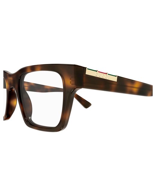 Gucci Black Gg1889O 004 Optical Frames Acetate Transparent Squared for men