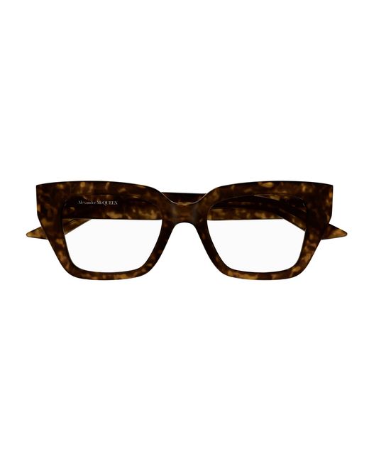 McQueen Black Am0453O 002 Optical Frames Acetate Transparent Cat Eye