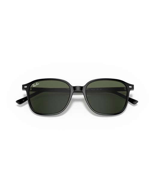 Ray-Ban Sunglasses Unisex Leonard - Black Frame Green Lenses Polarized 53-18