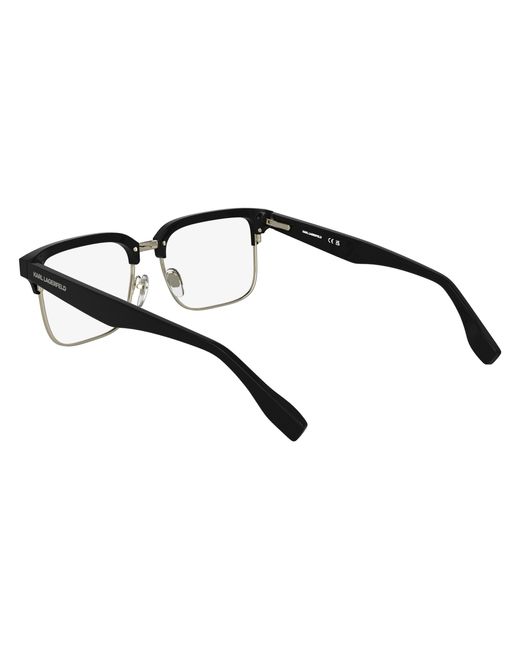 Karl Lagerfeld Black Kl6202 001 Optical Frames Metal Squared Normal for men