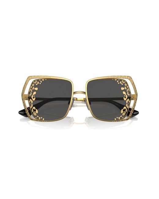 Dolce & Gabbana Black Dg2306 02/Gt Sunglasses Metal Butterfly Normal