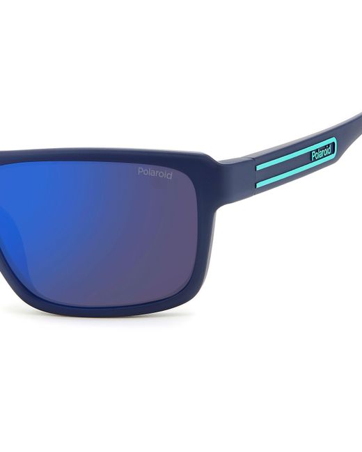 Polaroid Blue Pld 2158/S Fll/5X Sunglasses Polycarbonate Geometric Polarized Mirror for men