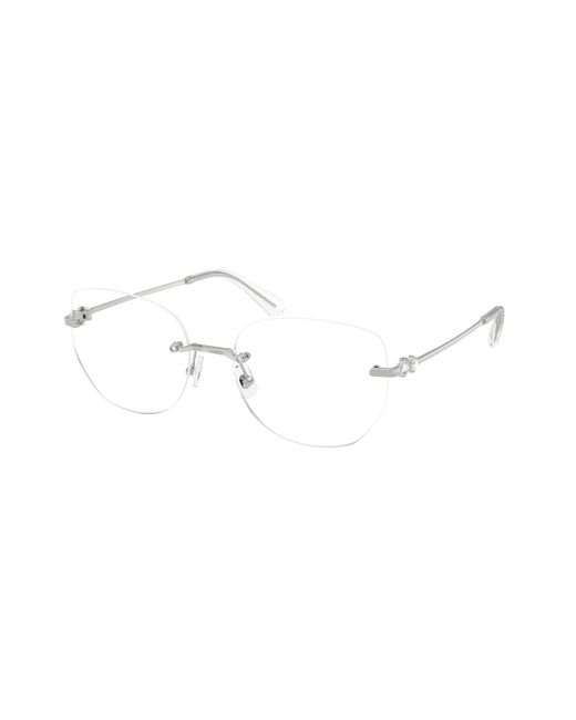 Swarovski Black Sk1038 4001 Optical Frames Metal Transparent Round Normal