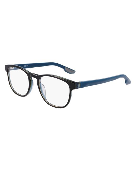 Nike Black 7162 445 Optical Frames Recycled Pet Round Normal for men