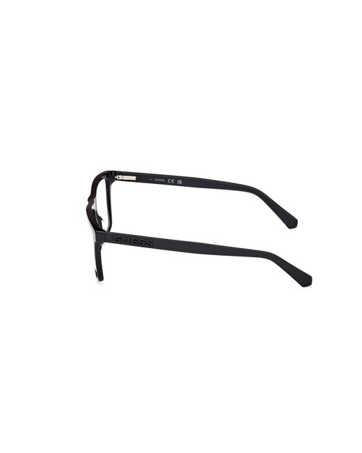 Guess Black Gu50186 001 Optical Frames Acetate Squared Normal for men