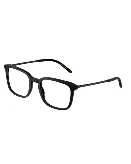 Dolce & Gabbana Black Dg3349 2525 Optical Frames Plastic Squared for men