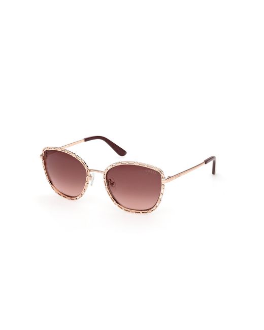 Guess Black Gu00297 28F Sunglasses Metal Round Normal