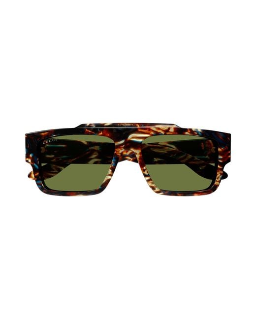 Gucci Black Gg1460S 002 Sunglasses Acetate Squared Normal for men