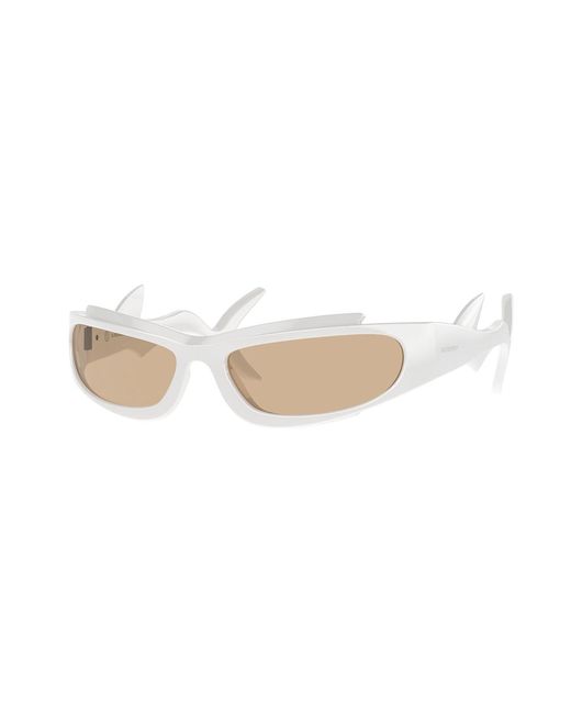 Burberry White Be4399 300773 Sunglasses Injected Geometric Normal