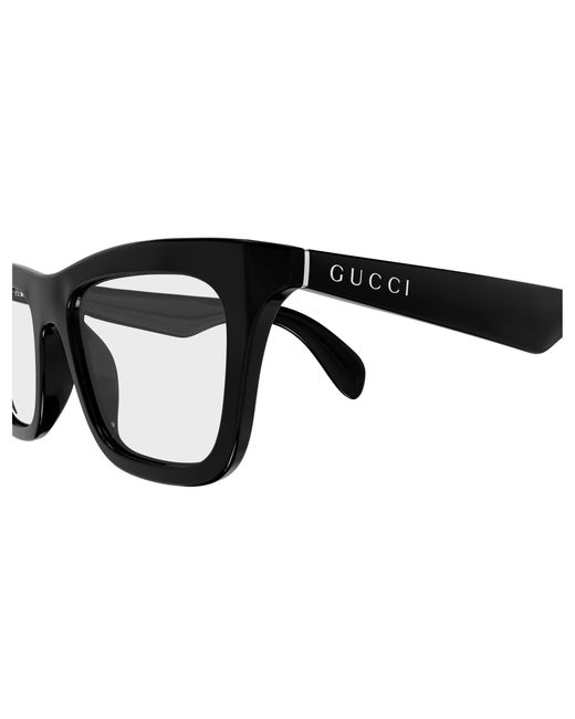 Gucci Black Gg1933O 001 Optical Frames Injected Transparent Squared for men