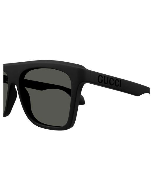 Gucci Black Gg1570S 001 Sunglasses Injected Squared for men