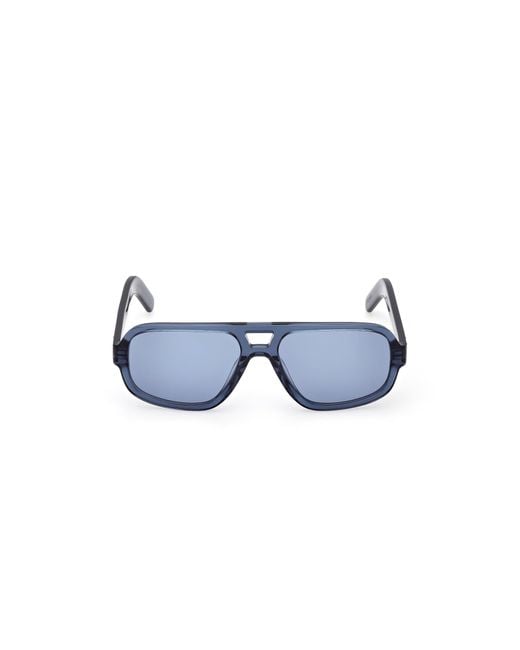 Adidas Blue Or0134 90V Sunglasses Acetate Squared Normal for men