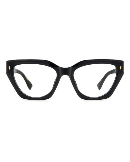 DSquared² Black D2 0117 807 Optical Frames Acetate Cat Eye