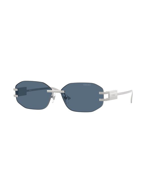 Versace Black Ve2274 100080 Sunglasses Metal Geometric Normal