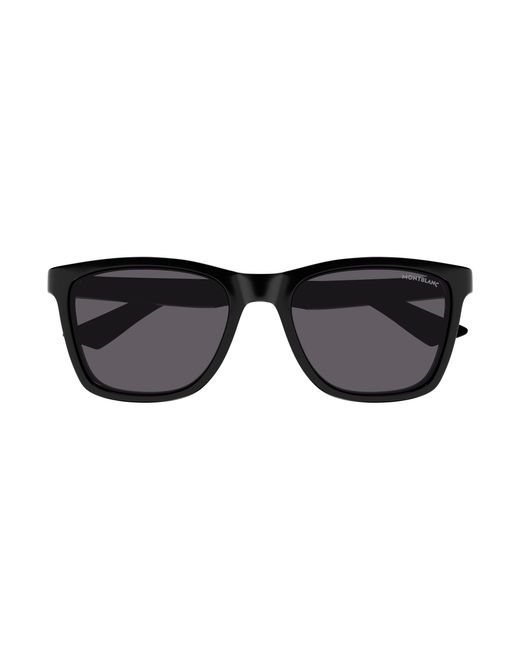 Montblanc Black Mb0399S 005 Sunglasses Injected Squared for men