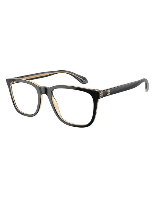 Giorgio Armani Black Ar7255 6084 Optical Frames Acetate Transparent Pillow Normal for men
