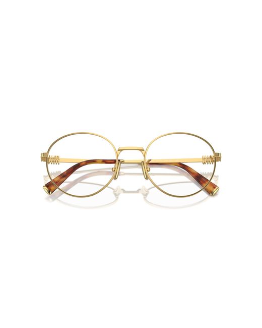 Miu Miu Black Mu 52Xv 5Ak1O1 Optical Frames Metal Round Normal
