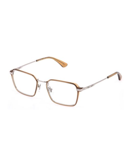 Police Black Vplq71 Code 8 579 Optical Frames Metal Geometric for men