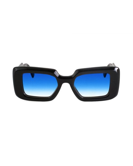 Xlab Blue Mokoia Sunglasses Acetate Light Squared Shaded