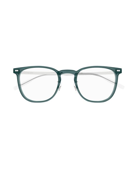 Montblanc Black Mb0393On 004 Optical Frames Injected Transparent Squared for men