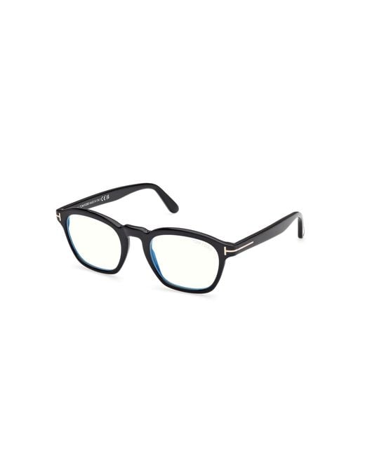 Tom Ford Black Ft6033-B 052 Optical Frames Acetate Round Normal for men